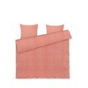 Set copripiumino e federa rosso e giallo in crêpe per letto matrimoniale o esteso 200x220 cm Bæk&Bølge – JUNA
