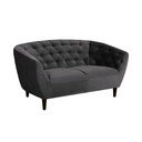 Divano in velluto grigio scuro, 150 cm Ria - Actona