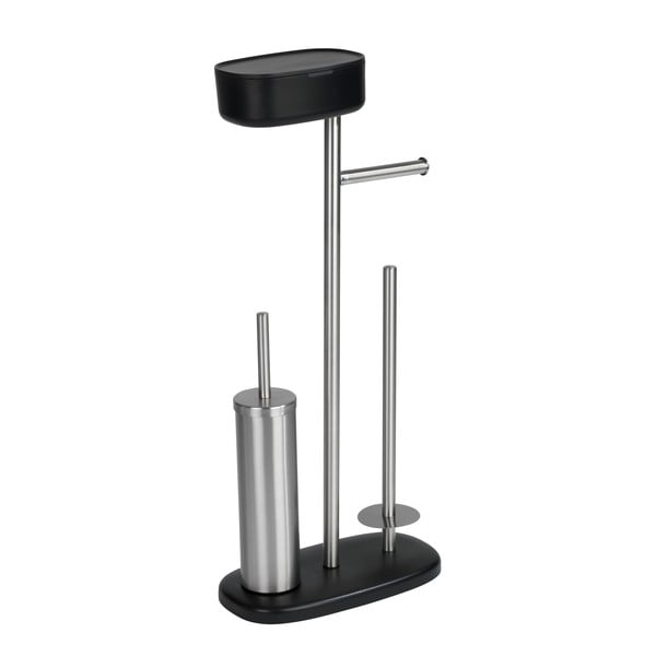 Supporto per WC in acciaio inox con ripiano Rivazza - Wenko-image-1