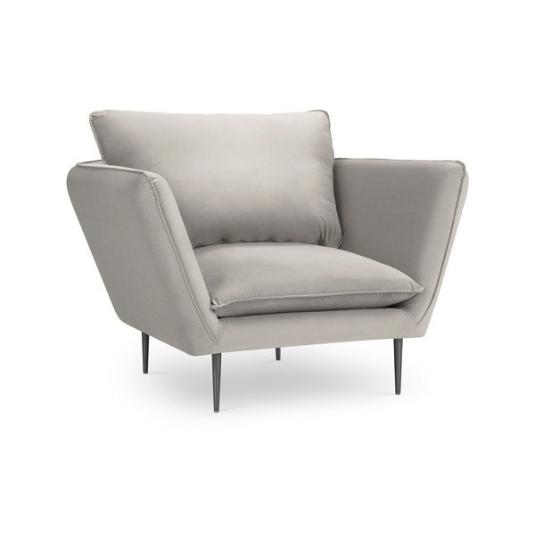 Poltrona in velluto beige Acacia - Mazzini Sofas