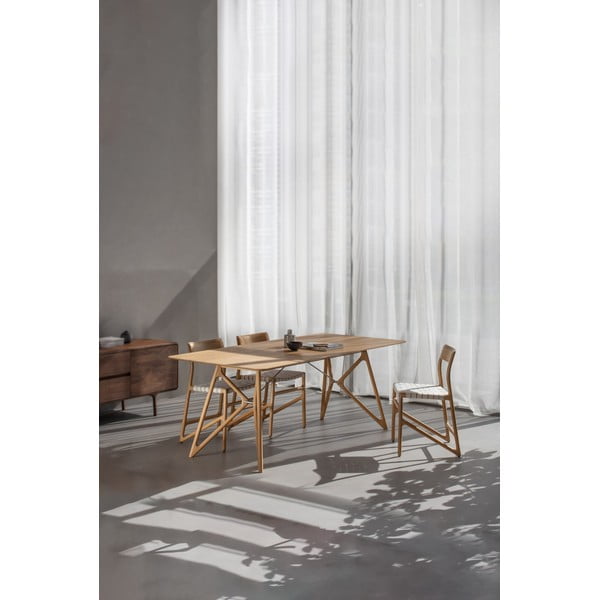 Tavolo da pranzo con piano in rovere 220x90 cm Tink - Gazzda-image-3