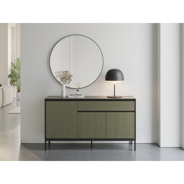 Cassettiera bassa verde scuro 140x80 cm Lorenza - Marckeric-image-1