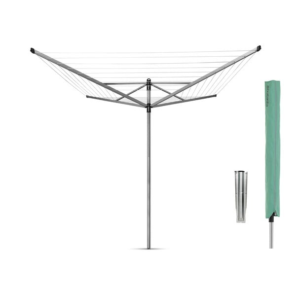 Stendino da giardino argentato 60 m Lift-O-Matic – Brabantia