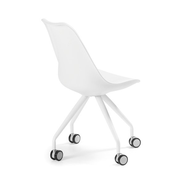 Sedia da ufficio bianca Lars - Kave Home-image-1