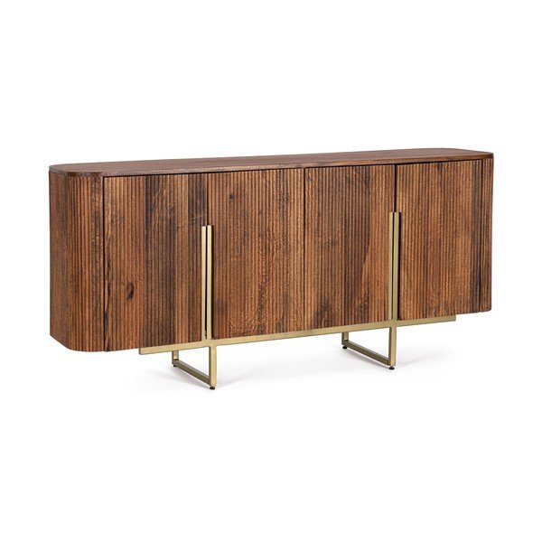Credenza dorata/di colore naturale in mango massiccio 160x75x40 cm Vilas – Bizzotto