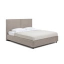 Letto matrimoniale imbottito grigio tortora con contenitore, materasso e rete inclusi 160x200 cm Myra Bold – Bonami Selection