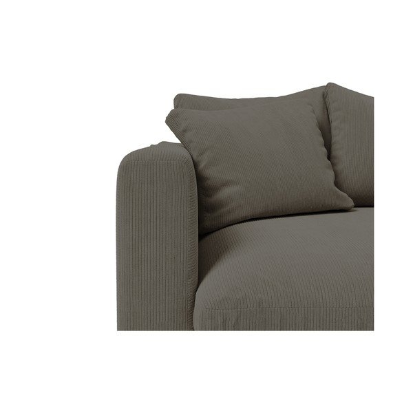 Poltrona in velluto a coste grigio scuro Comfy - Scandic-image-1