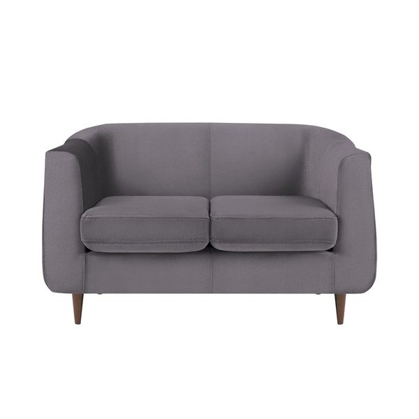Grafitově šedá sametová pohovka Kooko Home Glam, 125 cm