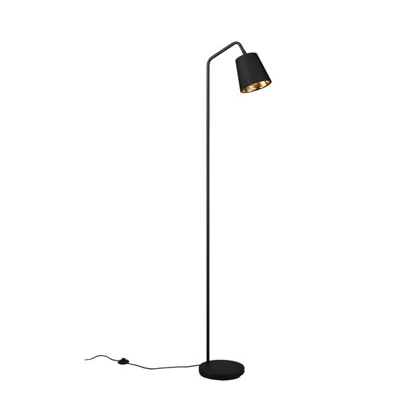 Lampada da terra nera con paralume in tessuto (altezza 148 cm) Buddy - Reality-image-3