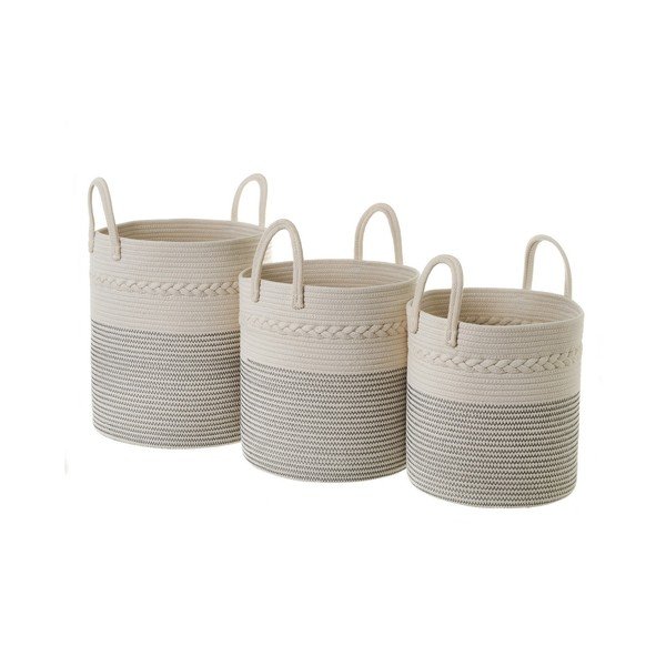 Set di 3 cestini grigi String - Casa Selección