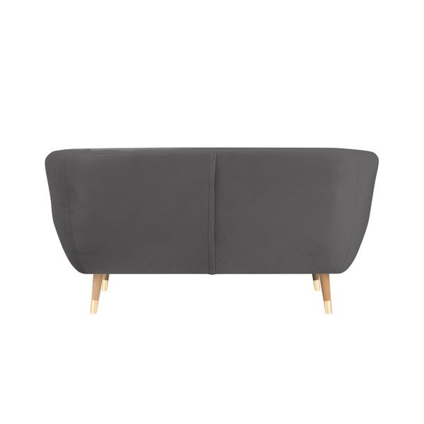 Divano in velluto grigio, 158 cm Benito - Mazzini Sofas-image-4
