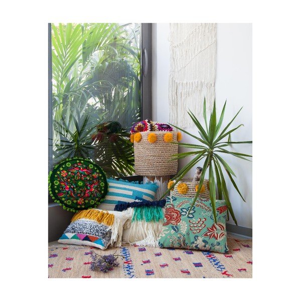 Federa reversibile in misto lino Pasley, 45 x 45 cm - Madre Selva-image-2