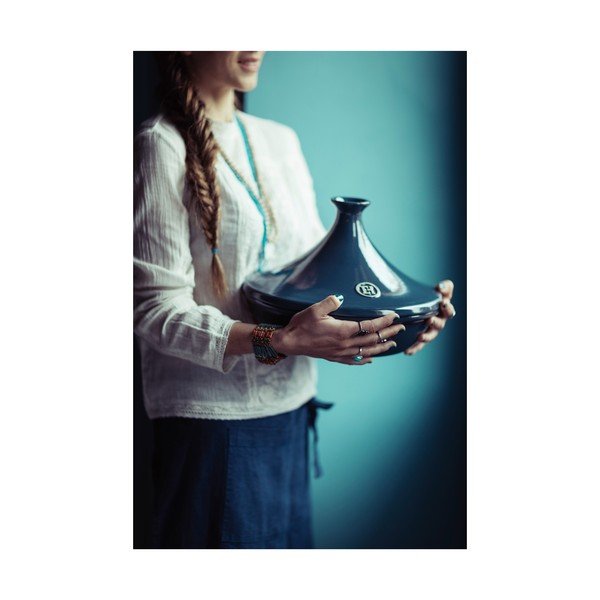 Tajine blu papavero , ⌀ 26 cm - Emile Henry-image-3
