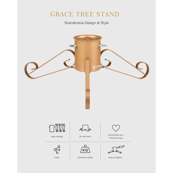 Supporto per albero di Natale in metallo rosso Grace - Tree Nest-image-2