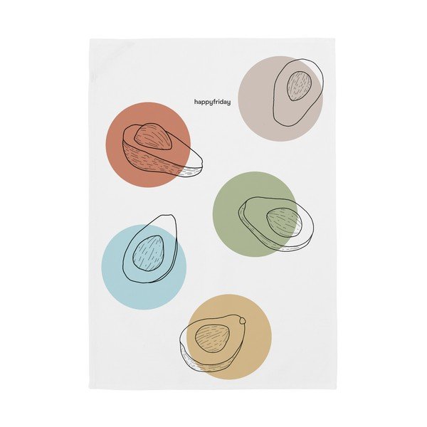 Set di 2 asciugamani in cotone 50x70 cm Avocado - Happy Friday-image-3
