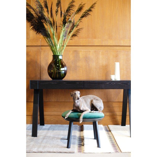 Pouf in velluto verde e nero Naïve - EMKO-image-1