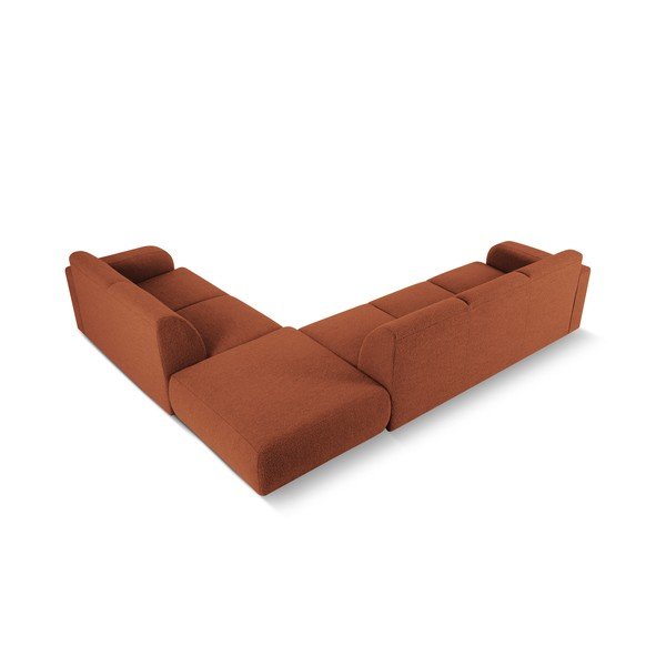 Divano angolare marrone in tessuto bouclé (angolo destro) Molino - Micadoni Home-image-3