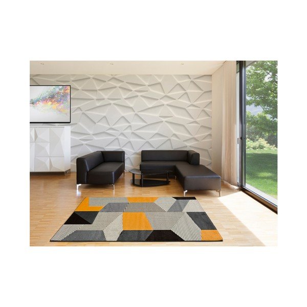 Tappeto grigio-arancio , 140 x 200 cm Leo Grey - Universal-image-1