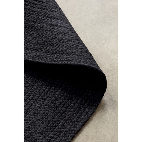 Tappeto rotondo nero in iuta reversibile/tessuto a mano ø 140 cm Braided  – Hanse Home-image-4