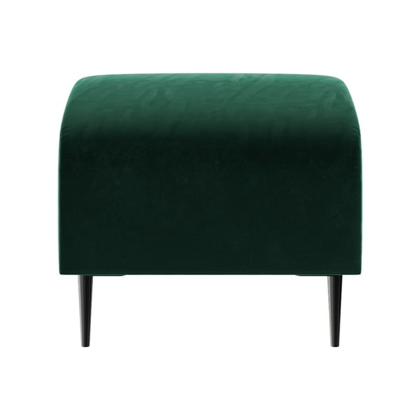Poggiapiedi in velluto verde scuro Shel - Ghado-image-2