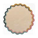 Tappeto rotondo di colore naturale in lana tessuto a mano ø 180 cm Leo Scallop – Flair Rugs