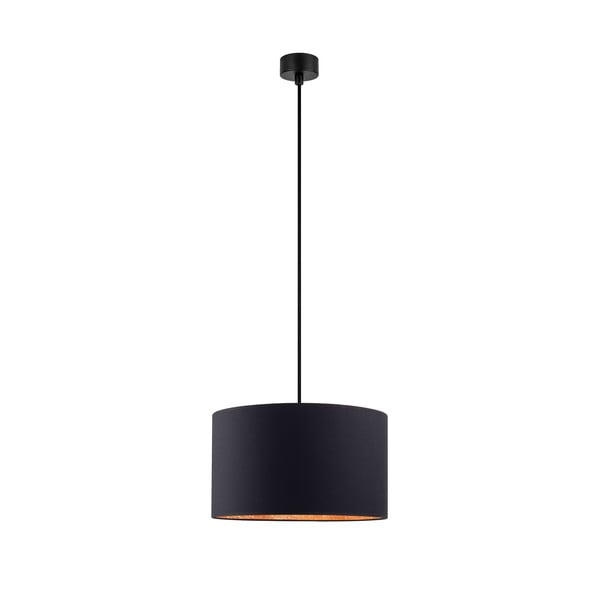 Lampada a sospensione nera con interno color rame , ⌀ 36 cm Mika - Sotto Luce