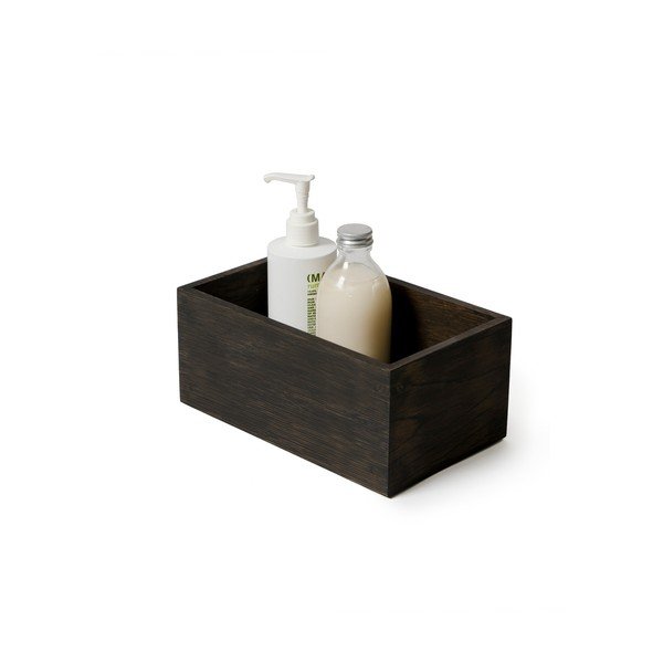 Scatola portaoggetti in legno di quercia Dark Mezza - Wireworks-image-4