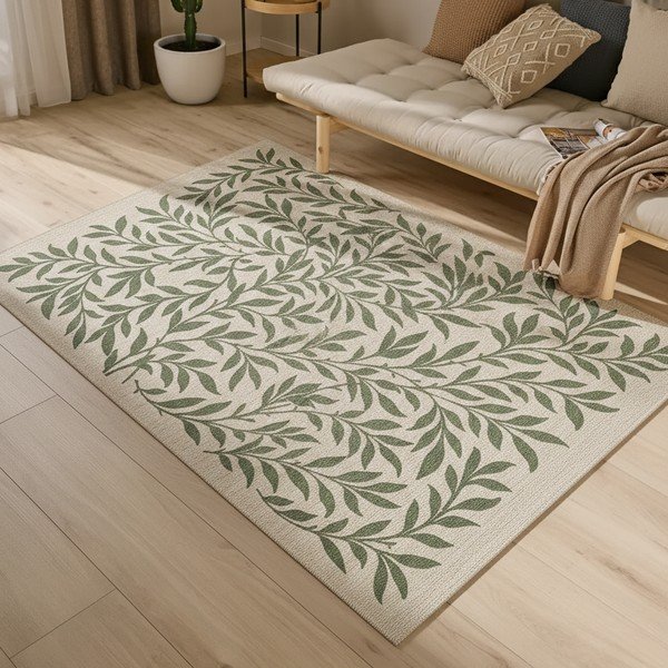 Tappeto da interno/esterno verde/color crema 200x290 cm Lua – Universal-image-2