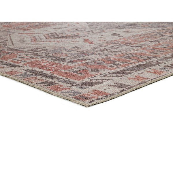 Tappeto rosso-crema in misto cotone 120x170 cm Mandala Terra - Universal-image-2