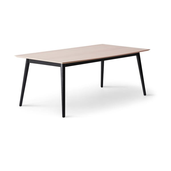 Tavolo da pranzo pieghevole con piano in rovere nero e naturale 100x210 cm Meza - Hammel Furniture