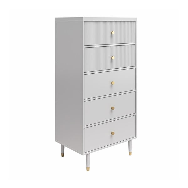 Cassettiera alta grigio chiaro 70x141 cm Elizabeth - CosmoLiving by Cosmopolitan-image-2