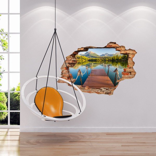 Adesivo Panorama Mountain Lake, 60 x 90 cm - Ambiance
