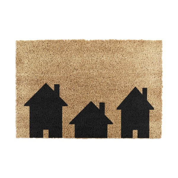 Tappeto in cocco naturale Home is Where, 40 x 60 cm Home Is Where the Heart Is - Artsy Doormats