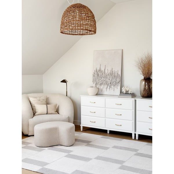 Tappeto beige in lana 133x190 cm Agnus Pavement – Agnella-image-1