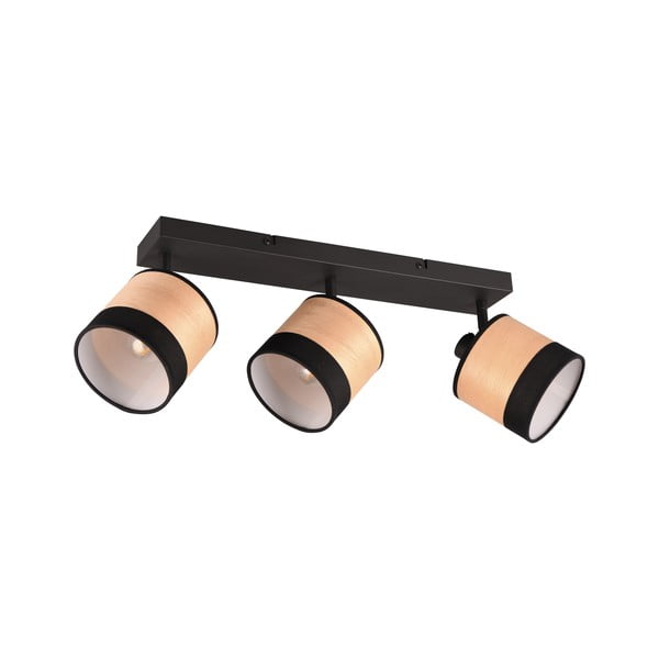 Lampada da soffitto in nero e naturale ø 12 cm Bolzano - Reality-image-1