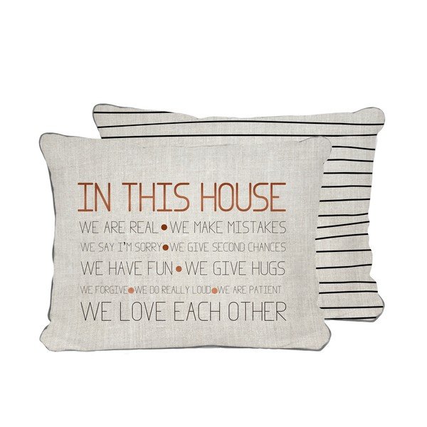 Cuscino beige House, 50 x 35 cm - Really Nice Things-image-2