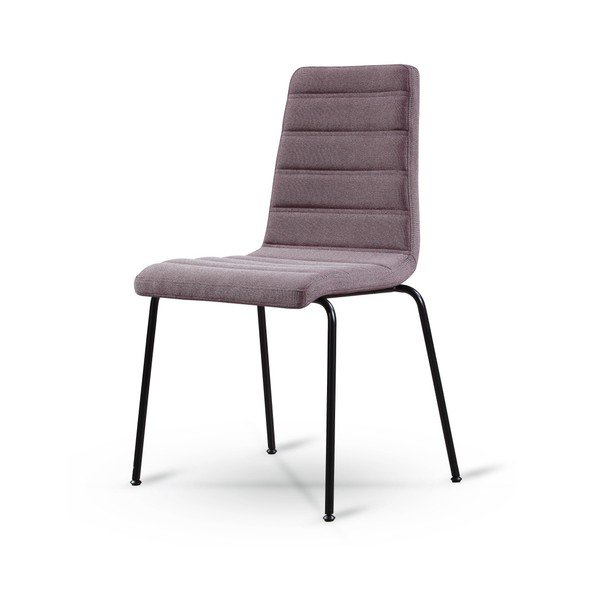 Set di 2 sedie grigio-marrone con gambe nere - Garageeight-image-4
