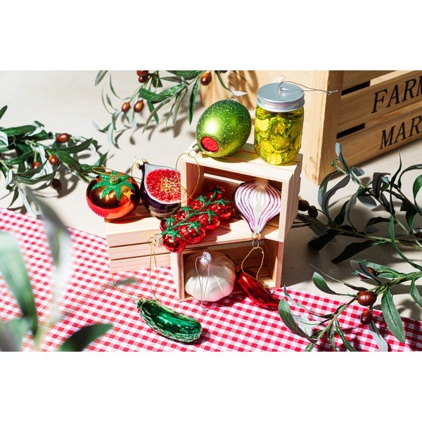 Decorazione per albero di natale in vetro 7 cm Olive – Sass & Belle-image-4