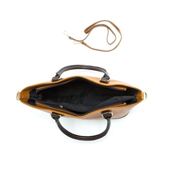 Koňakově hnědá kožená kabelka Isabella Rhea no. 464-image-3