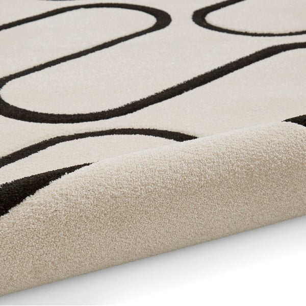 Tappeto bianca e nera 160x230 cm Linear Curve – Catherine Lansfield-image-3