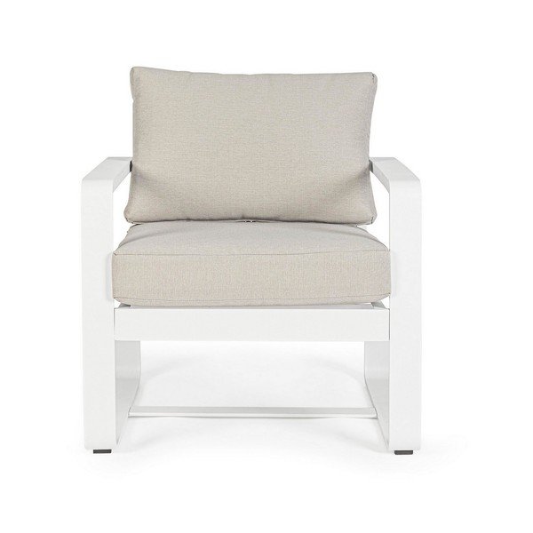 Poltrona da esterno bianca in metallo Merrigan   – Bizzotto-image-2