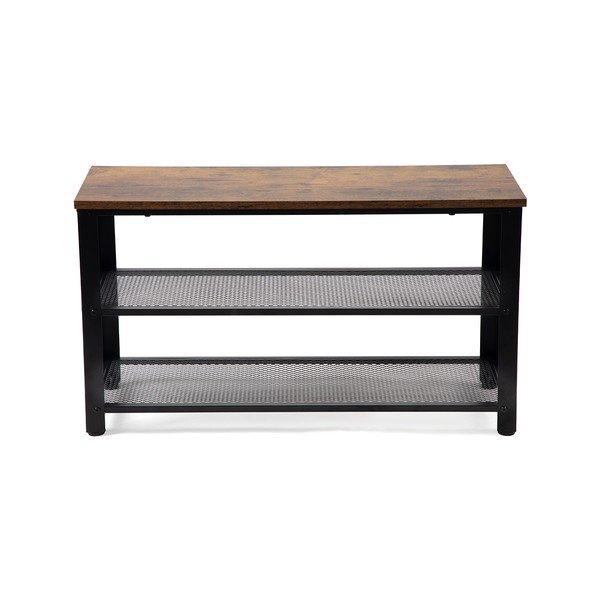 Scarpiera nera in acciaio 80x45x30 cm Arne – Bonami Essentials-image-2