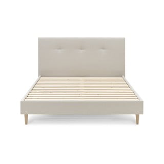 Letto matrimoniale imbottito beige con griglia 180x200 cm Tory - Bobochic Paris