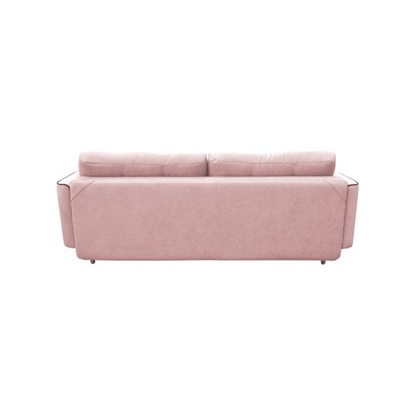 Divano letto rosa a tre posti con gambe chiare Ivy - Mazzini Sofas-image-3