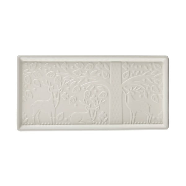 Vassoio da portata in gres bianco , 30 x 15 cm In the Forest - Mason Cash