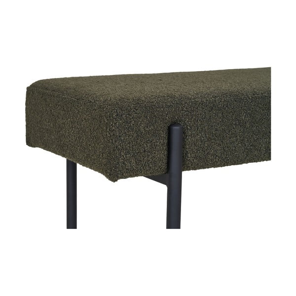 Panchina verde scuro in tessuto bouclé Swindon - House Nordic-image-3