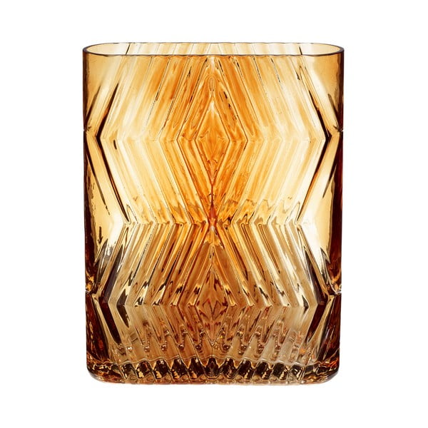 Vaso in vetro arancione fatto a mano Deco - Hübsch