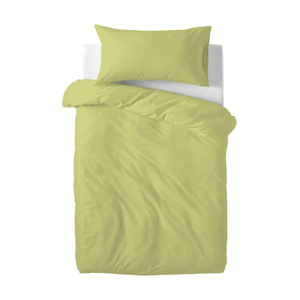 Biancheria da letto in cotone verde baby , 115 x 145 cm Basic - Happy Friday