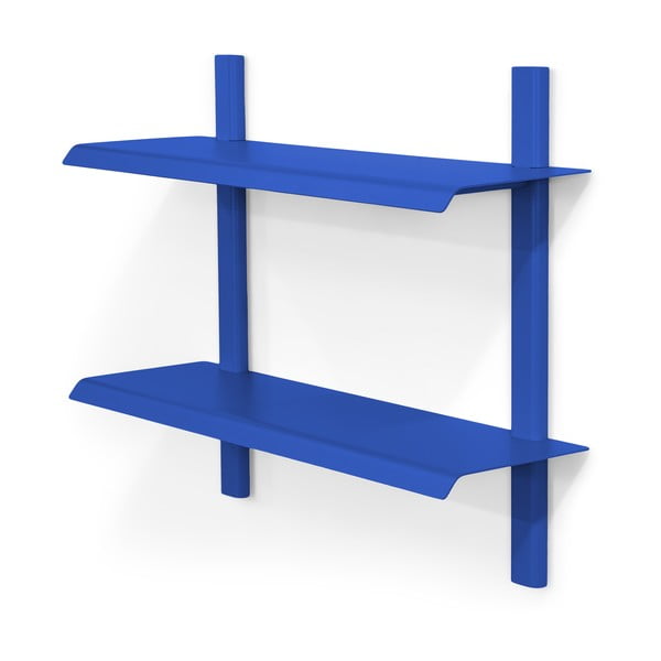 Mensola blu in metallo con ripiani multipli 60 cm Hola – Spinder Design-image-2