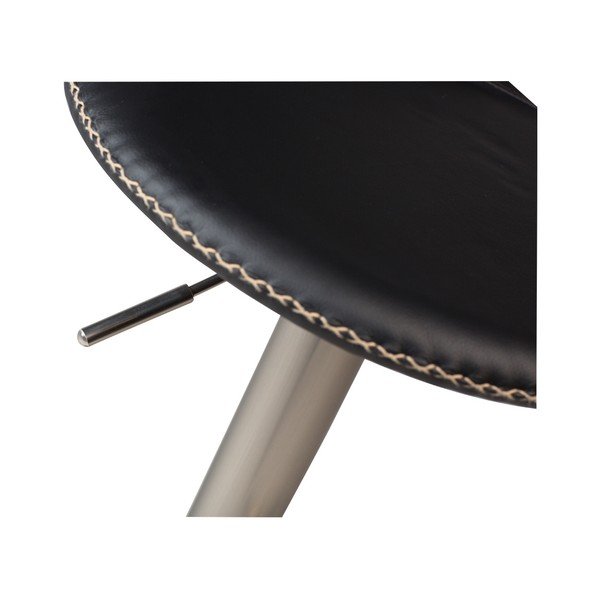 Sedia da bar regolabile nera con seduta in pelle Flair - DAN-FORM Denmark-image-4